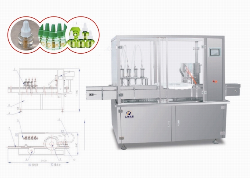 蚊香液灌装旋盖机